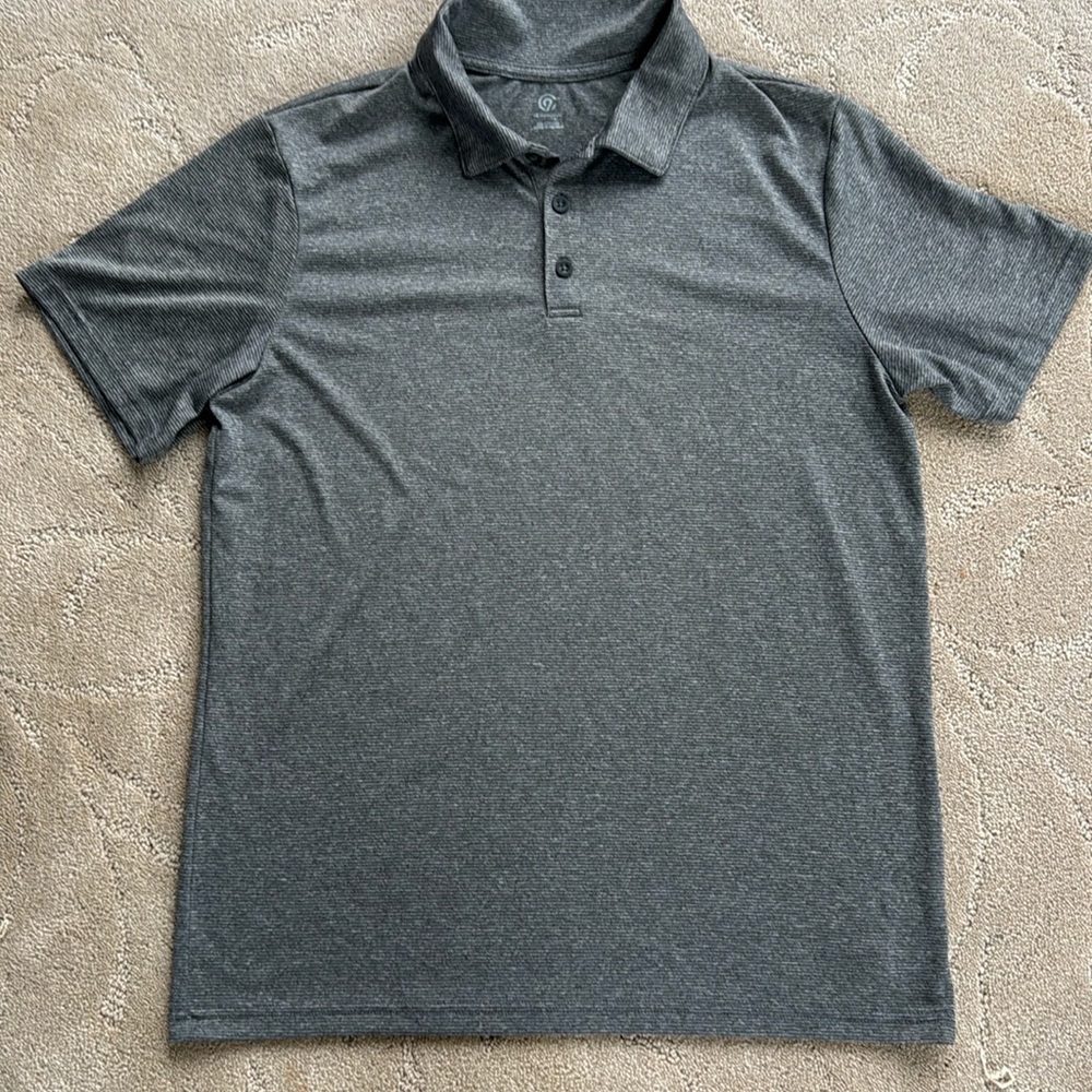 Boys XL Champion Black & Grey Breathable Polo Shirt